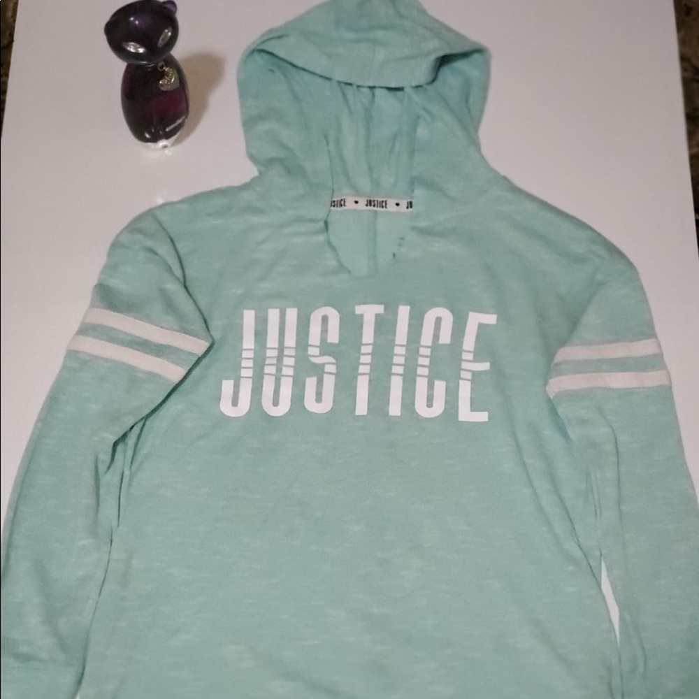 Justice Turquoise shirt